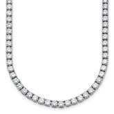14k White Gold 22 carat Lab Grown Diamond VS/SI+ G+ Complete Round 22 inch Straight Tennis Necklace
